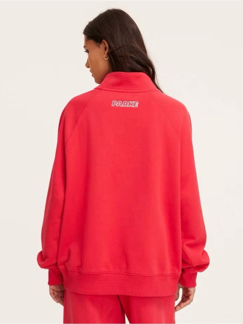 Parke x Target Snap Mockneck Popover red Sweater L/XL